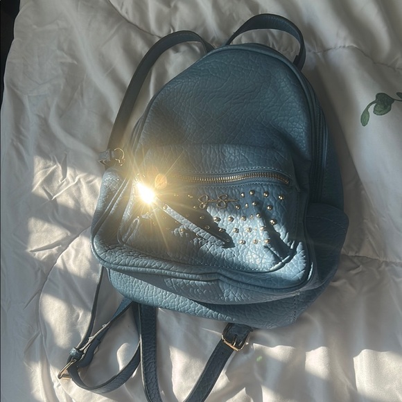 Jessica Simpson Blue Backpack Sleek Minimalist Design - Picture 1 of 2